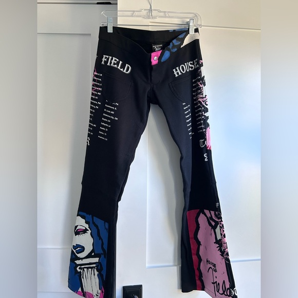 Patricia Field Vintage Y2K Flare Concert Pants Rare Designer size M - Picture 1 of 4